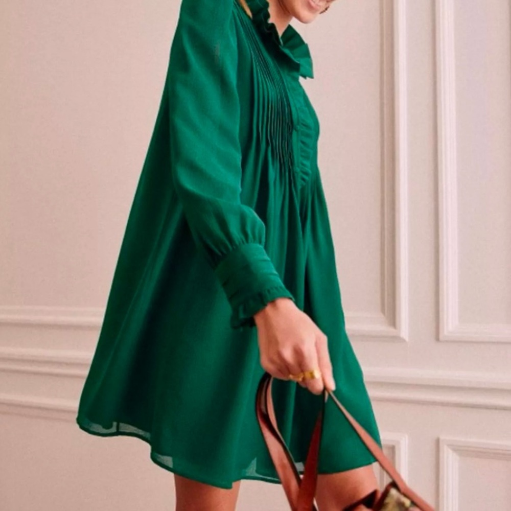 Sézane Rita Dress in emerald green Size S/4 🍀